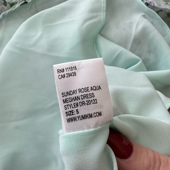 Yumi Kim Sunday Rose Aqua Meghan Halter Mini Dress - Picture 8 of 9